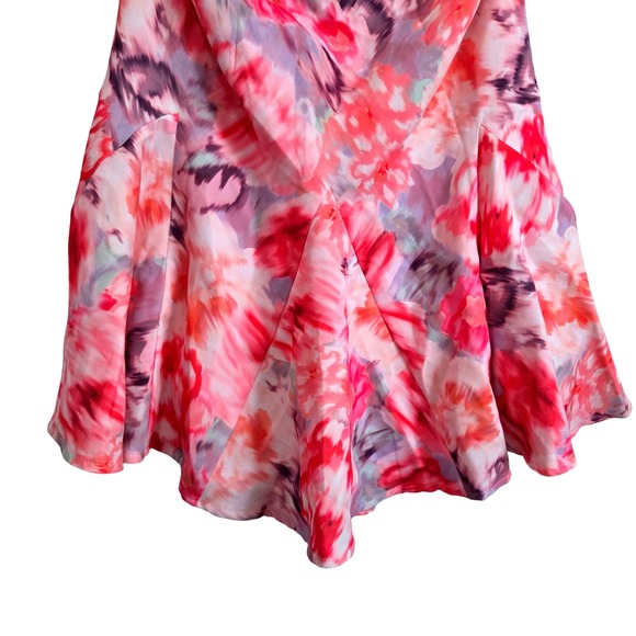 Showpo Janiena Puff Sleeve Fit and Flare Mini Dress Meadow Blur Floral - Picture 8 of 12